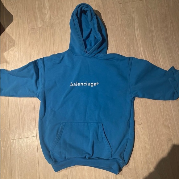 Balenciaga Vibrant Blue Pullover Hoodie